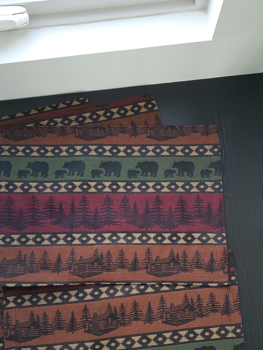 Cabin Lodge Patterned Placemats - Green, Brown, Red